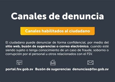 Fondo Social Para La Vivienda Canales De Denuncia Ciudadana