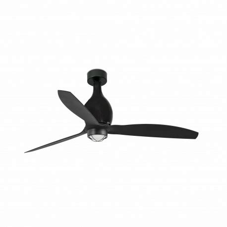 Ventilador De Techo Faro Mini Eterfan Dc Negro Mate Con Luz