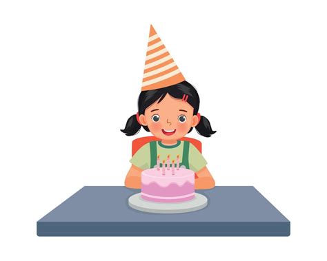 cute  girl  fun celebrating  birthday party