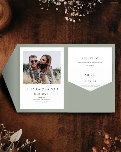 View Pocketfold Invites By Ivyandgoldcompany On Etsy Polaroid Wedding