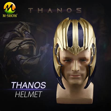 Avengers Endgame Thanos Helmet Cosplay Superhero Full Head PVC Thanos ...