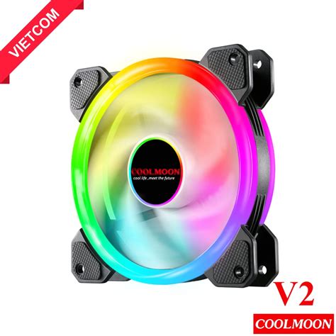 Bộ 6 Fan Led RGB Coolmoon Bộ Hub Coolmoon và điều khiển Tặng kèm ốc