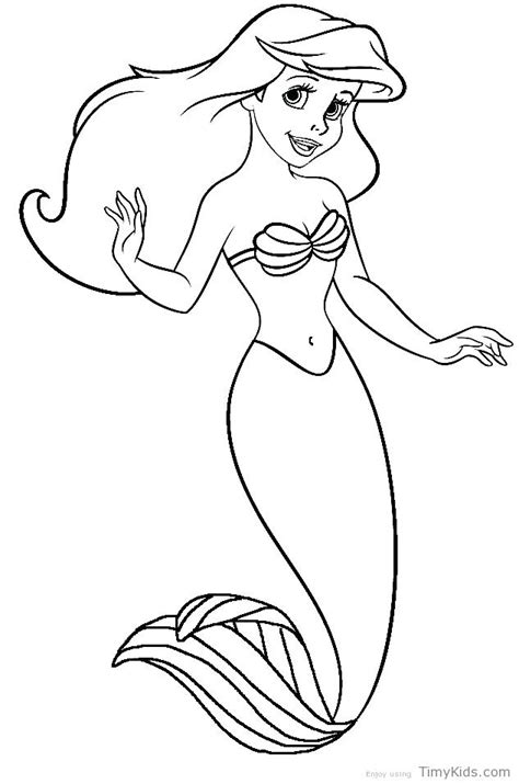 Cute Mermaid Coloring Pages Printable | Let's Coloring The World