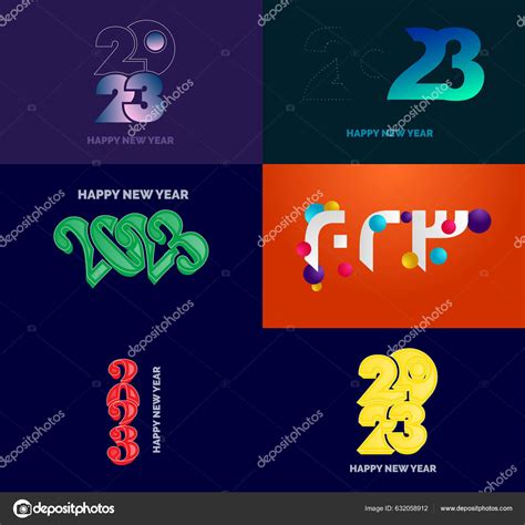 Grand Ensemble 2023 Happy New Year Logo Texte Conception 2023 Image