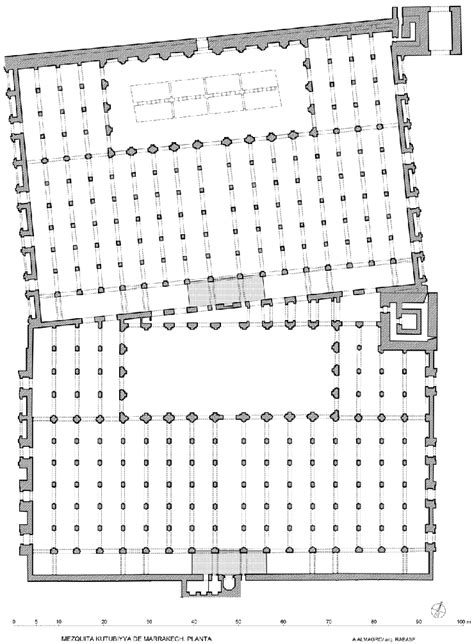 Reconstructed Ground Plan Of The Original Kutubiyya Mosque Showing The