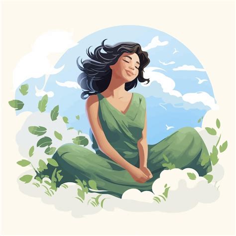 Premium Vector Meditate Girl