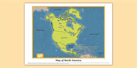 KS2 Labelled Map Of North America Teacher Made Twinkl Worksheets