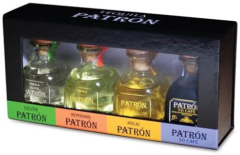 Patron Mini 4 Bottle Tequila Set – 50ml – liquorshop