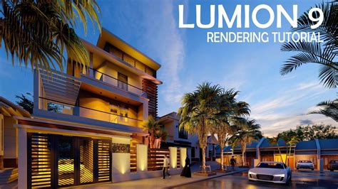 Lumion 9 Pro Rendering Tutorials House Minimalist Lighting Workflow