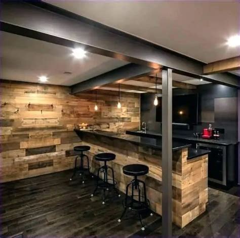 Trendy & Unique Basement Kitchen Bar Ideas