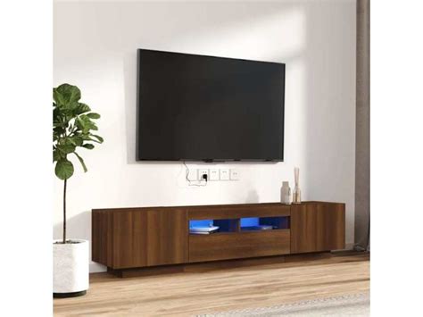 Ensemble De Meubles Tv Avec Lumi Res Led Pcs Bancs Tv Armoires De