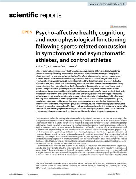 PDF Psycho Affective Health Cognition And Neurophysiological