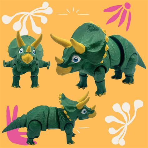 Brinquedo Triceratops Articulado Dino Fidget Toy Sensorial M