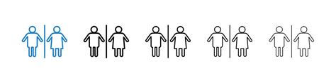 Restroom line icon set. 47091942 Vector Art at Vecteezy