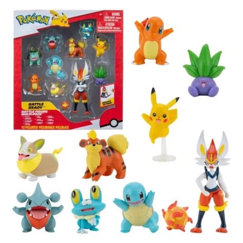 FIGURINES DE COMBAT Pokémon multi pack 10 personnages de combat