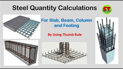 Steel Quantity Calculation For Slab Beam Column And Footing Thumb