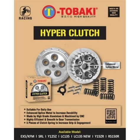 TOBAKI Hyperclutch Set Y15ZR Y15 LC135 EX5 Lagenda SRL110 SRL115 Y125Z