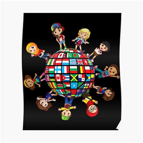 Kids around the Globe Cultural diversity Flags of the World Premium ...