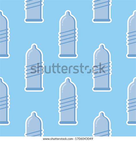 Condom Seamless Pattern Flat Design Stock Vector Royalty Free