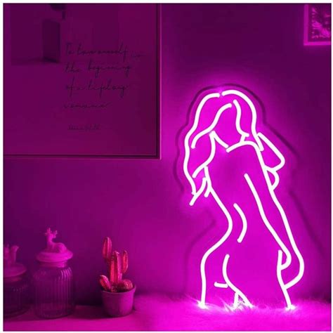 Sexy Lady Back Neon Sign Female Pose Led Neon Sign Beauty Etsy Neon Signs Neon Wall Art