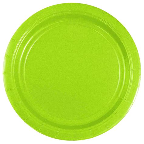 JAM Small Round Paper Party Plates, 7 Inch, Lime Green, 50/Pack ...