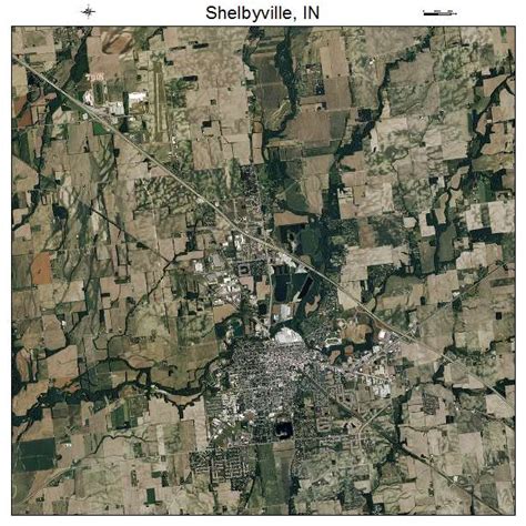 Aerial Photography Map of Shelbyville, IN Indiana