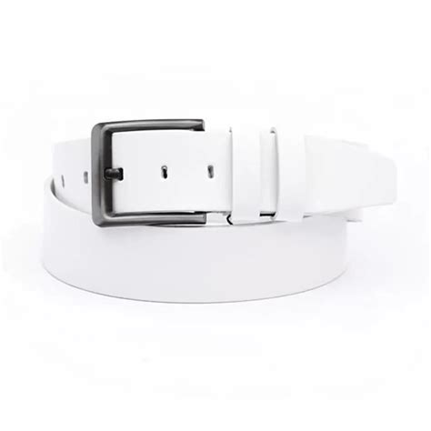 Buy White Mens Belt For Jeans Wide Genuine Leather Leatherbeltsonline