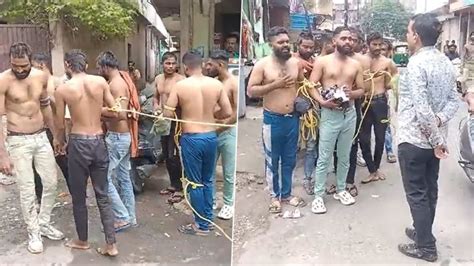 Madhya Pradesh Eight Men Paraded Half Naked Made To Apologise To