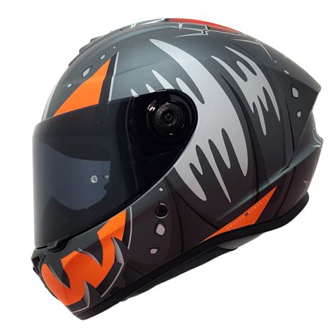 Bicimex Detalles Casco Para Motociclista Talla M Cerrado Draken Pumpkin