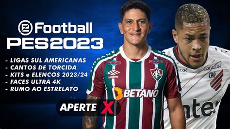 eFOOTBALL PES 2023 PPSSPP SUL AMERICANO LIBERTADORES e BRASILEIRÃO