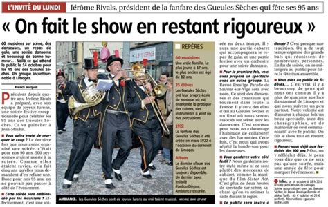 Les Gueules S Ches De Limoges On Fait Le Show En Restant Rigoureux