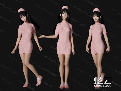 3d模型 现代医生女人护士模型 M0003758020 炫云云模型网