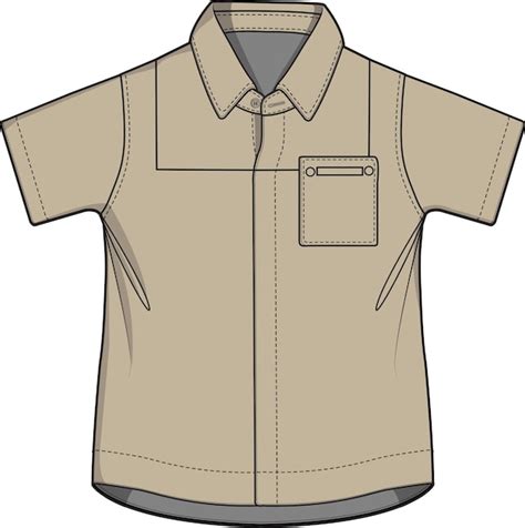 Gar Ons Mettre Jour Cul Chemise Marron Mod Le D Illustration