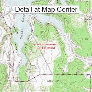 Amazon Usgs Topographic Quadrangle Map Lake Brownwood Texas