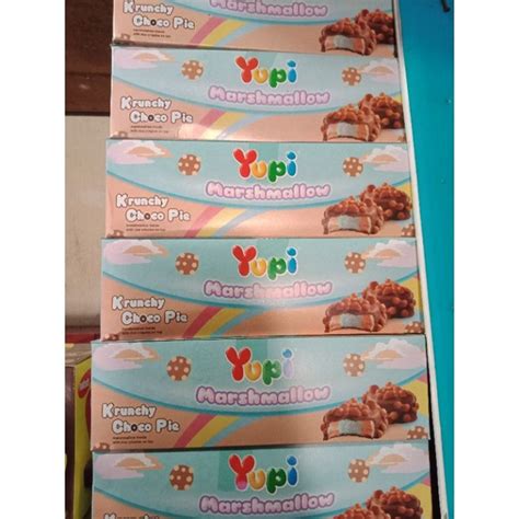 Jual Yupi Marshmallow Snack Rasa Krunchy Choco Pie 1 Box 24 Pcs