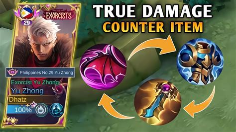 YU ZHONG USERS BEST COUNTER ITEM FOR TRUE DAMAGE META YU ZHONG BEST