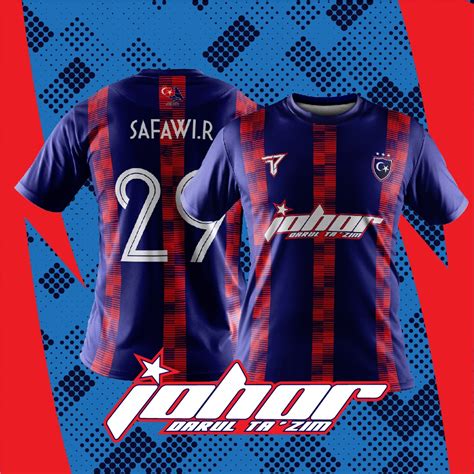 PERCUMA Nameset FAZZ JDT02 JERSEY BOLA JOHOR DARUL TA ZIM HOME FAN