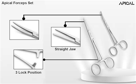 Amazon Apical Piece Hemostat Forceps Set Stainless Steel