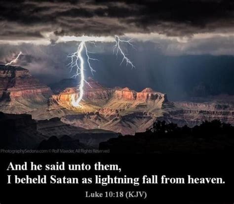 And He Said Unto Them I Beheld Satan As Lightning Fall From Heaven