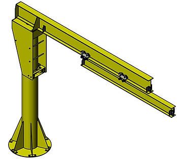 Telescopic Boom Jib Crane | Handling Systems International, HSI Crane