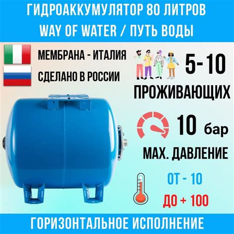 Гидроаккумулятор 80 литров горизонтальный / расширительный бак для ...
