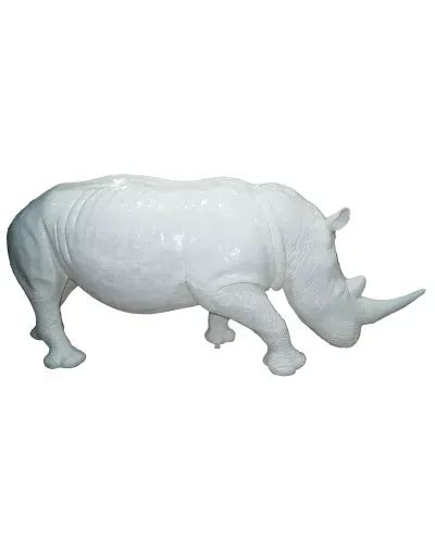 Statue En Résine D Un Rhinocéros Gà Taille Réelle Déco Et Artisanat