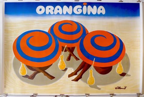 Orangina Umbrella Original Vintage Poster Villemot