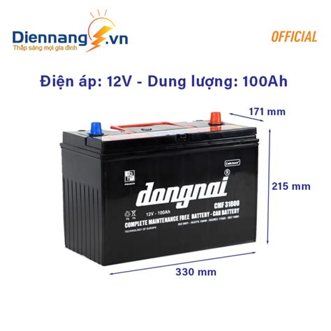 Ắc quy Đồng Nai khô CMF 31800 12V 100Ah