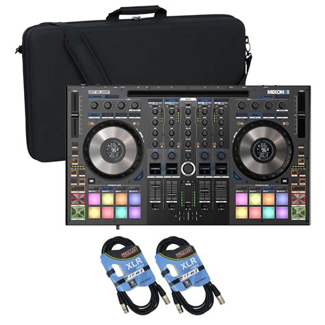 Reloop Mixon 8 Pro 4 Channel DJ Controller Gator GU EVA 2816 2 XLR