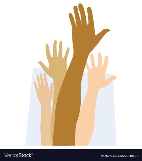 Hands up Royalty Free Vector Image - VectorStock