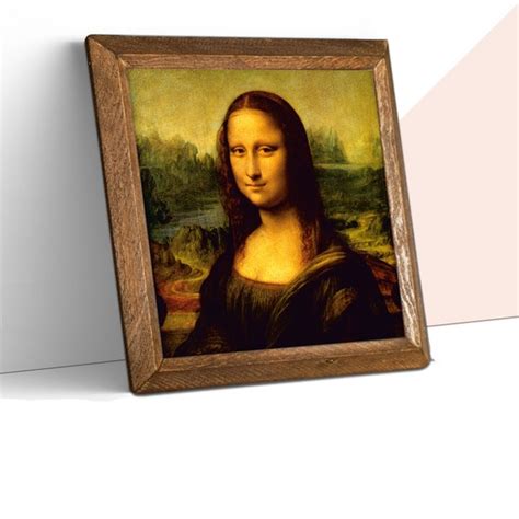 Pinecone Leonardo Da Vinci Mona Lisa Taş Duvar Tablosu Ahşap Fiyatı