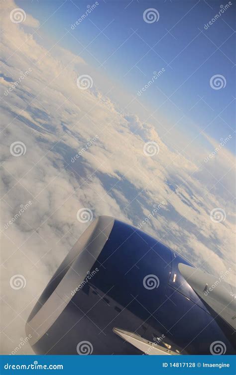 Curvature Of The Earth Airplane Window View Stock Photo Image Of