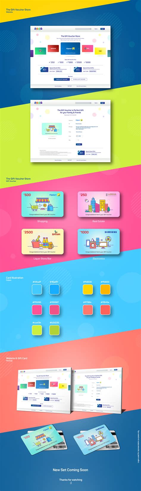 Gift Card Illustration Set 1 on Behance