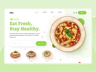 Cibo - Food Delivery Landing Page by Rony Mondol on Dribbble